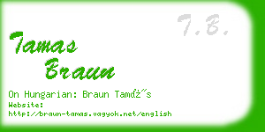 tamas braun business card